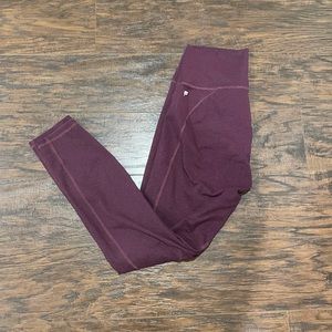 Burgundy Fabletics Leggings